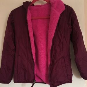 🎈Girls North Face reversible jacket.